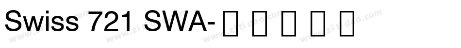 Swiss 721 SWA字体转换